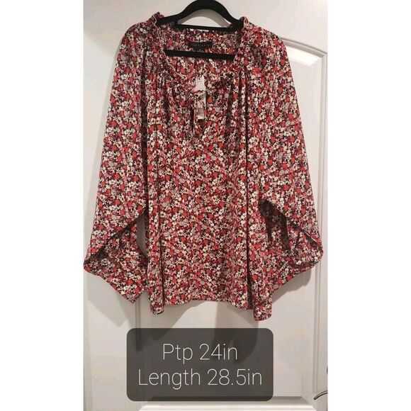 Sanctuary NWT Sheer Flower‎ Power Blouse Size 1X - Picture 2 of 6